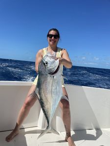 Image of a large African Pompano fish caught while fishing in FL