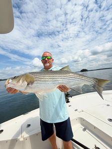 Striped bass caught while fishing in GA