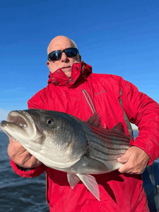 Fisherman with one 18-inch catch in Carteret