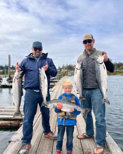 Coho salmon, Chinook salmon, fishing in OR