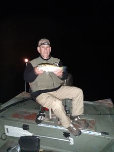 Night fishing catch displayed on boat at Forest Inn PA