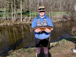 Rainbow trout catch at Forest Inn PA fishing location