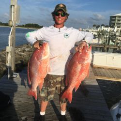 Two large red snapper caught fishing in Gulf Shores Alabama