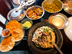 Delectable Indian feast, with a side of American eel.