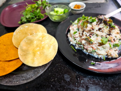 Enjoying a wholesome and delicious meal featuring fresh local fare.