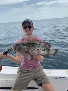 Photograph of a Gag Grouper catch in Jacksonville, Florida
