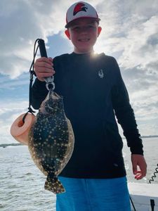 Summer Flounder, a 16-inch fish, caught in Jacksonville