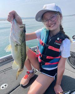 An angler with a big fish caught in Lago Vista