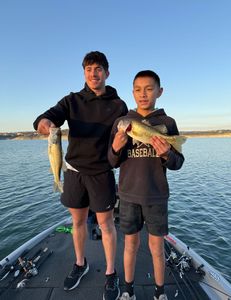 Two anglers fishing in Lago Vista