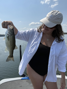 Nice Florida Bass on fly fishing light tackle setup!