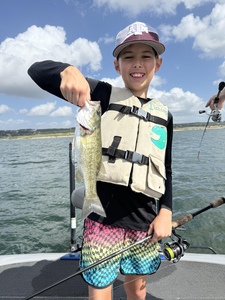 Hooked this feisty Guadalupe Bass on the fly near Lago Vista!
