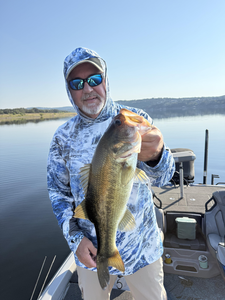 Nice largemouth bass caught with light tackle on a beautiful clear day!