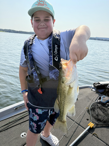 Nice largemouth bass caught with light tackle! Great day on the water.