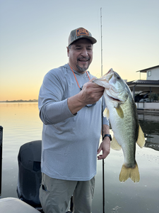 Nice largemouth bass caught with light tackle fishing in Lago Vista!