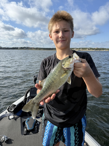 Nice largemouth bass caught using fly fishing and light tackle on the lake today!