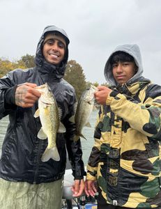 Two largemouth bass caught on fishing trip in TX