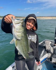 Largemouth bass caught while fishing in TX