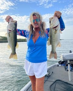 Two largemouth bass caught in Lago Vista