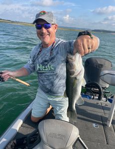 Largemouth bass caught while fishing in TX