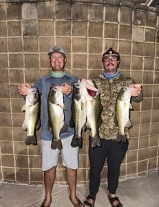 Four big fish caught while fishing in Lago Vista