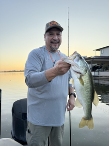 Nice largemouth bass caught on light tackle during a beautiful evening on the water!