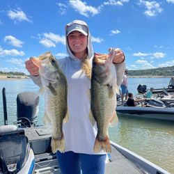 Two largemouth bass caught in Texas