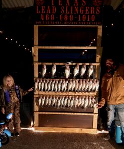 Two anglers enjoying a fishing trip in TX