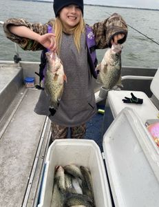 Two crappie fish caught in TX
