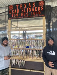 Three people on a fishing, hunting, or tours adventure in TX