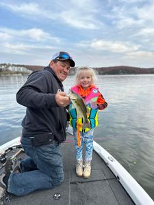 Bass catch in cold clear water