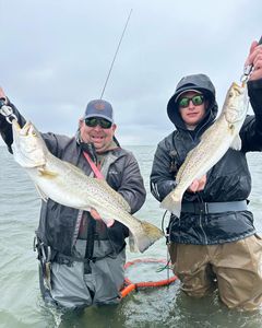 Two anglers fishing in Seadrift