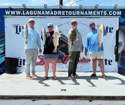 Five redfish, spotted weakfish, and southern flounder caught in TX
