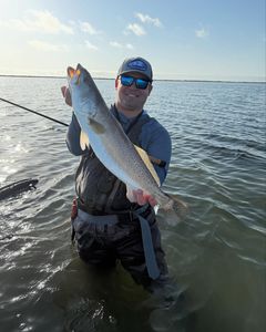 Angler fishing alone in Seadrift