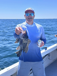 A single sea bass caught while fishing in Neptune City