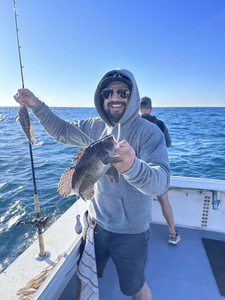 A single sea bass caught while fishing in Neptune City