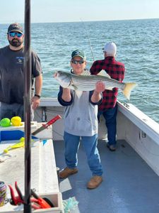 Striped bass caught while fishing in Neptune City