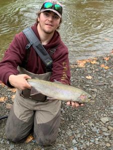 Catch of the day: a 14-inch rainbow trout in PA