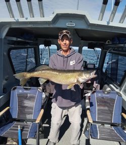One fisherman fishing in Dunkirk