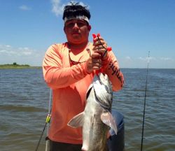 Lone angler fishing in LA