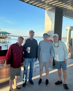 Four friends enjoy a day of fishing in Theriot.