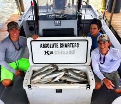 A group of 3 people enjoying a fishing trip in Theriot