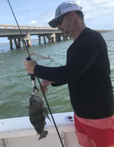 Single fisherman enjoying the great outdoors in Apalachicola
