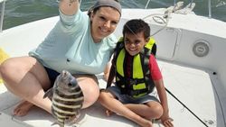Sheepshead fish caught during fishing trip in Apalachicola