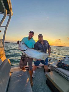 Two anglers fishing in Point Comfort
