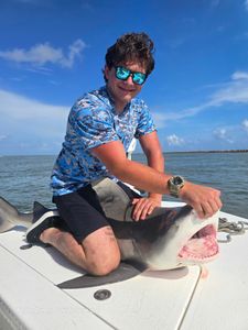 Person fishing at Point Comfort