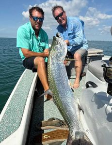 Two people fishing at Point Comfort