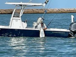 Angler fishing at Point Comfort