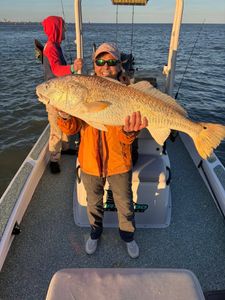 Large redfish caught during fishing trip in Point Comfort TX