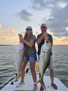 Two large redfish caught while fishing at Point Comfort