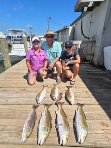 7 redfish caught while fishing in TX